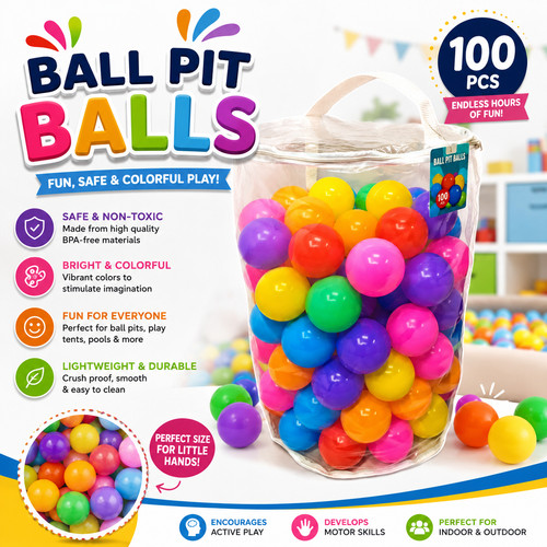 100 colourful play - ball, pit